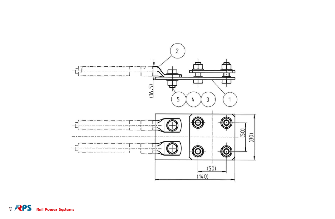 Connection cable to steel strip