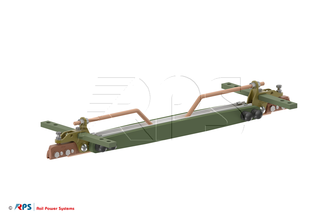 Streckentrenner 1,5 kV mit GFK-Stab und Funkenhörnern